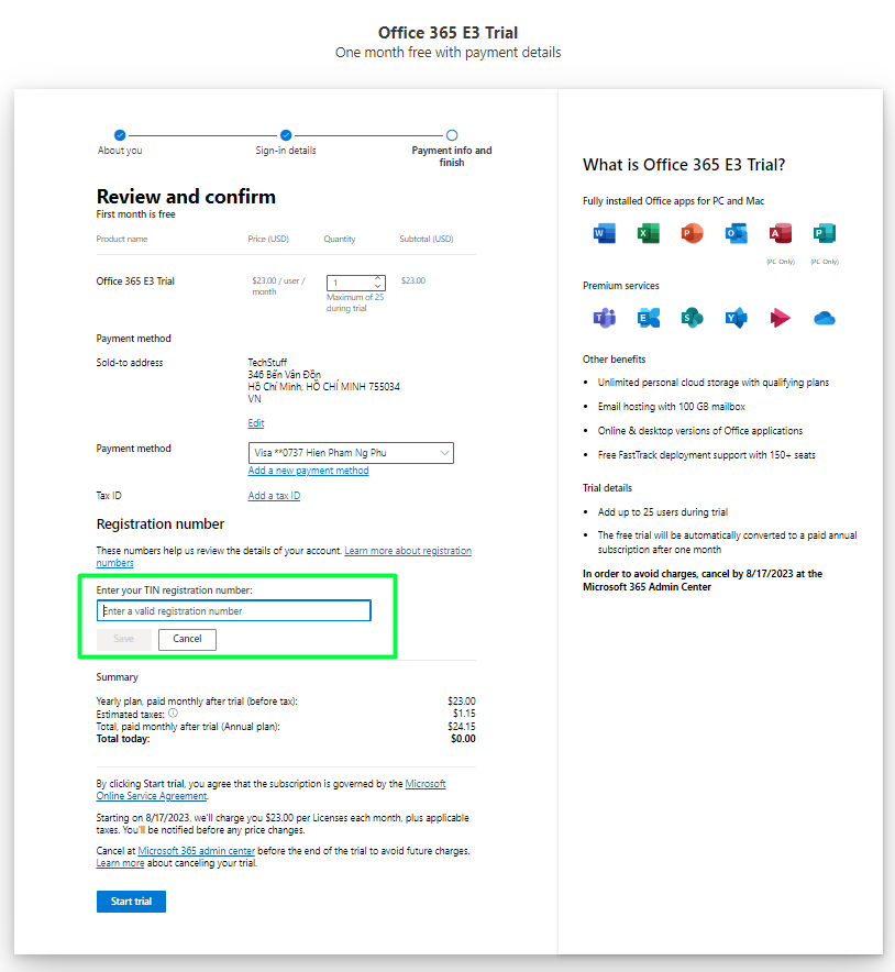 office 365 e3 miễn phí