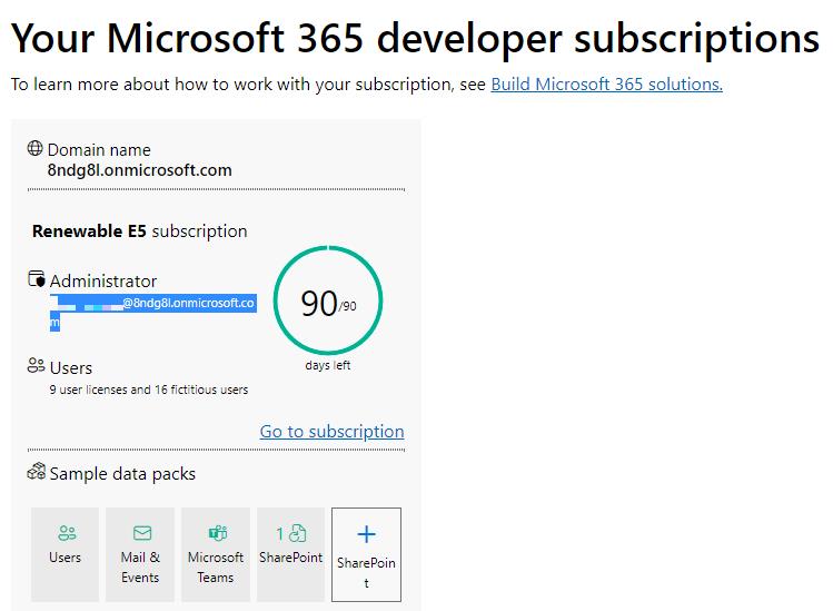 Developer Admin page