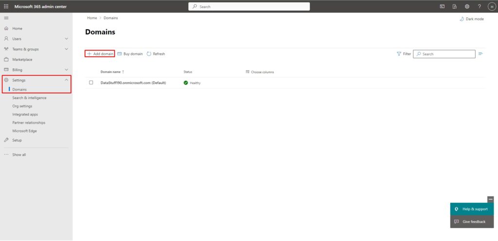 MS 365 Admin Center