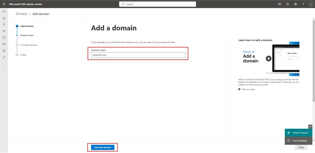 add a domain