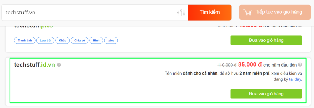 mua domain miễn phí