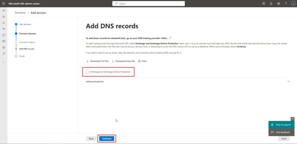 Skip add dns records